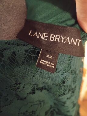 Lane Bryant Emerald Green Lace Dress - Women’s Sz. 22 Plus